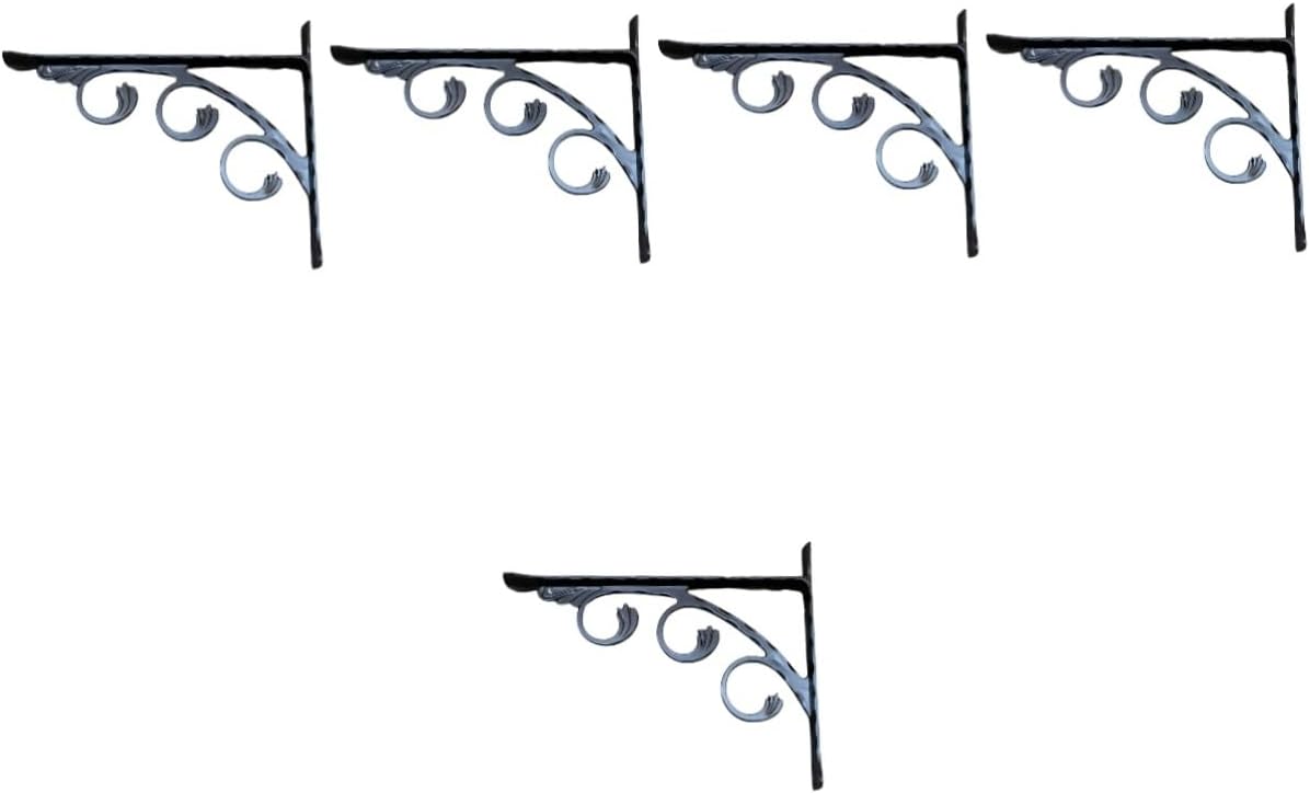 POPETPOP 5pcs Shelf Brackets Heavy Duty Floating Shelf Bracket Wall Mounted Storage Rack