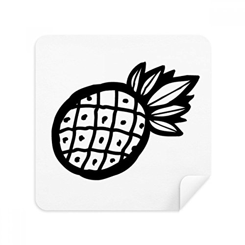 Chiffon en daim pour écran de téléphone : lot de 2 essuie-écrans noirs motif ananas
