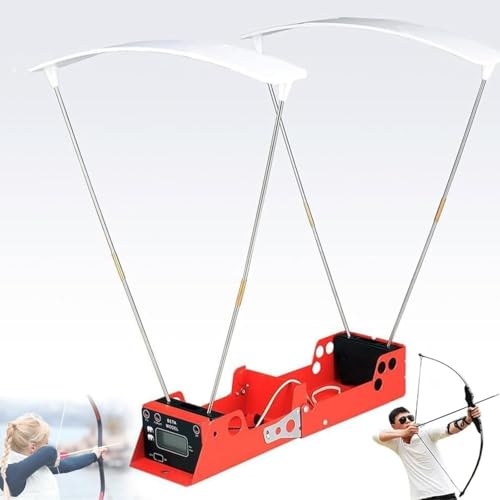 JIANGSHUAIM Precision Ballistic Chronograph, Foldable Shooting Speed Tester, 30-7000Fps Measuring Range, for Testing Slingshots Archery Badminton Tennis(Red)