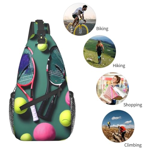 Mochila cruzada MyPiky con estampado de tenis unisex miniatura 6