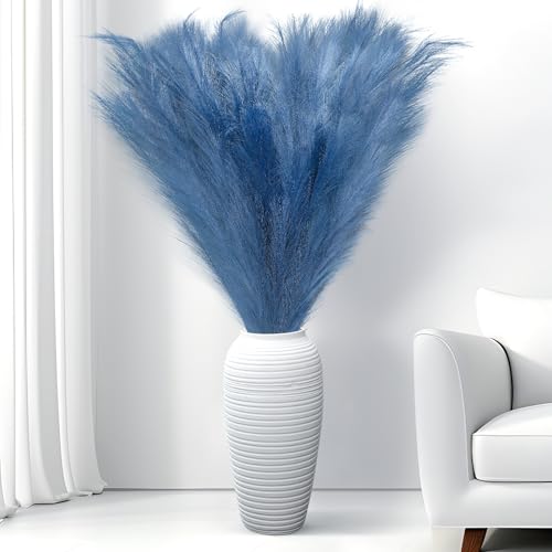 Zeyune 5 Stück 180 cm großes künstliches Pampasgras, Dekoration, hohes künstliches Pampasgras, spleißbar, getrocknet, Boho, Heimdekoration, beige Federn für Vase, künstliche Blumen für Hochzeit