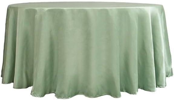 Miniatura 3 de Efavormart Mantel redondo de satén de 120 pulgadas para cocina, comedor, catering, boda, fiesta de cumpleaños, eventos