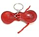2 x roter Schlüsselanhänger. Mini-Kastagneten, kleiner Musikinstrument-Schlüsselanhänger, Flamingo-Tanz, klein, Spanien