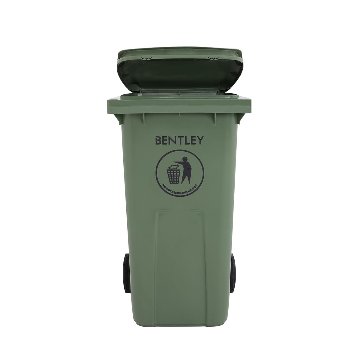 CHARLES BENTLEY 240L Wheelie Bin Polyethylene Heavy Duty, Green, 240 Litre