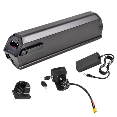 FREEDOH 36V 48V Electric Bicycle Lithium Battery 8Ah 10Ah 13Ah 15Ah 18Ah Lithium Ion Battery with Charger BMS Protection and 2 Holes Port for 350W-750W Motors,36v10ah