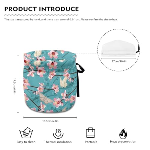 Image of Cherry Blossom Butterfly Insulated Kettle Cover for Kitchen Tea Cozies to Keep Tea Warm, Teapot Cozy Breakfast Warmer for Home Indoor Table Decorations