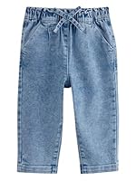 NEXT Mädchen Jeans mit Bindegürtel Light Wash 62-68