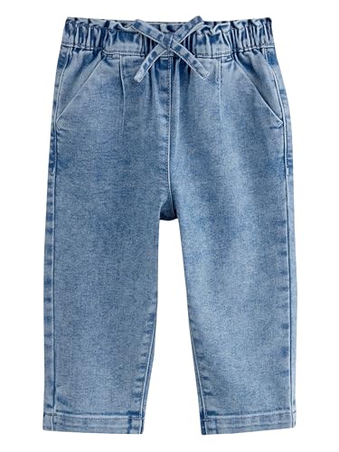 NEXT Mädchen Jeans mit Bindegürtel Light Wash 62-68