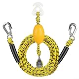 Design pratique : doté de deux crochets en acier à gros œil pour des connexions sécurisées et d'un flotteur flottant qui maintient l'anneau de connexion au-dessus de l'eau, cette corde de remorquage minimise le risque d'enroulement autour des hélices de bateau, utilisation sûre et pratique à chaque fois.