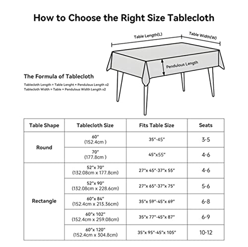 Modmate Rectangle Christmas Tablecloth Fabric 60X102 Inch For 8 Foot Tables, Washable Deer Christmas Table Cloth, Green And White Polyester Table Cover #TOP6
