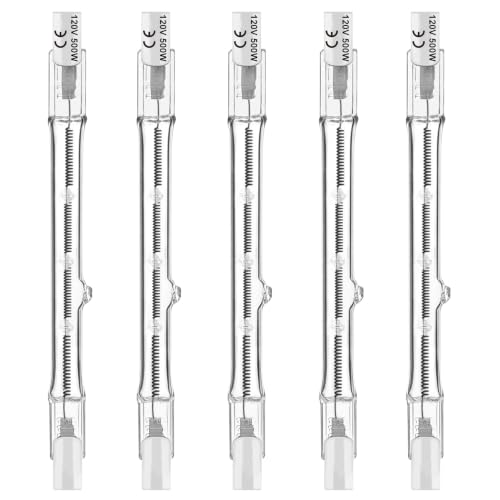 Jaenmsa R7S Halogen Bulbs 500W 120V, R7S T3 118mm...