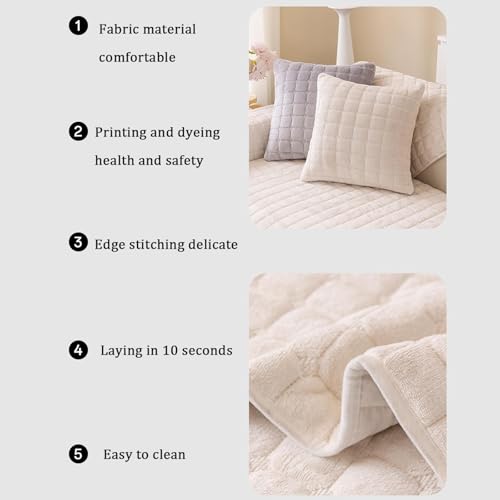 Couverture sofa en flanelle epaisse lavable pour protection de canape - 8