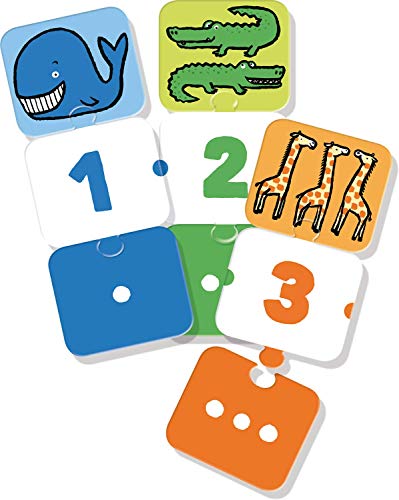 Jumbo Spiele 19547 ich lerne Zahlen - Lernspiel für Kinder ab 3 Jahren für 1 bis 4 Spieler Mehrfarbig One Size