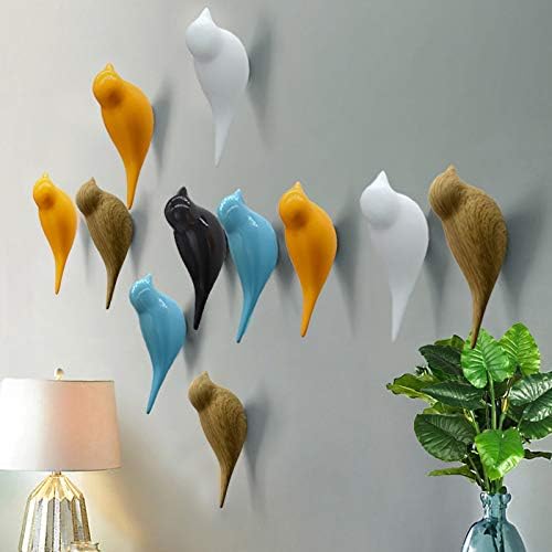 DesignSter Resin Bird Coat Hooks - Premium Creative Wall Mounted Birds Decorative Art Decor Hat Towel Bag Hanger Gift for Home,Living Room, Bedroom, Shop, Set of 5 - Image 7