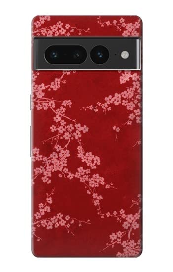 R3817 Red Floral Cherry Blossom Pattern Case Cover for Google Pixel 7 Pro