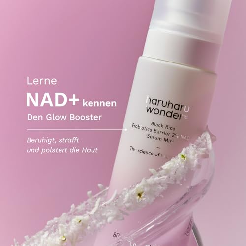 haruharu Wonder Black Rice Probiotics 2% NAD+ Serum-Spray, ultrafeiner Sprühnebel, feuchtigkeitsspendend und aufpolsternd, unterstützt die Hautbarriere, Ceramide, koreanische Hautpflege, vegan, 80 ml