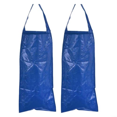 Puupaa Set di 2 sacchetti per piantare e coltivare fragole blu, contenitori per piante, per cortile, patio, balcone, giardino esterno, 25 x 60 cm (4 fori)