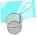 NAMOARLY Stainless Steel Food Colander with Round Mesh Design for Frying Chips and Vegetables Easy to Clean Corrosion-resistant Kitchen Tool
