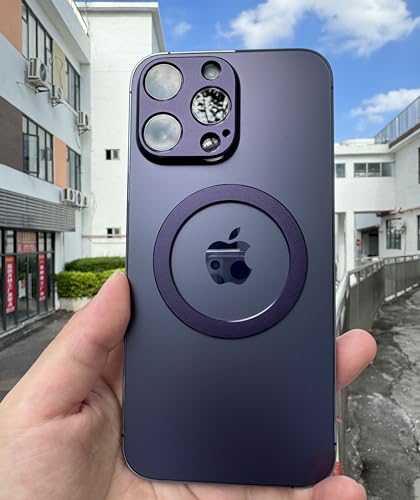 Metal Plate Ring Sticker Magnet for Magsafe,MagSafe Ring Sitcker Magnet for Wireless Charging,Compatible Universal Conversion MagSafe Adapter Kit, 2 Pack (Round Purple Magnet)