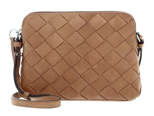 Bolso bandolera de cuero SADDLER Seattle, elegancia de piel natural en marrón tan para mujer