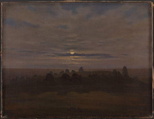 Toile Monticule de l'âge de pierre de Karl Gustav Carus pour la décoration murale du salon