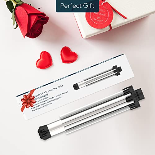 Kitchendao Collapsible Pasta Drying Rack, Easy Storage, Quick Set Up, Foldable Pasta Dryer Rack, Spaghetti Noodle Hanger, Detachable For Easy To Clean, Rotary Arms, Hold Up To 5Lbs #TOP6