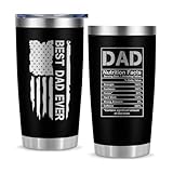 Funny Gifts for Dad, Dad Tumbler for Men Father Husband,Father Day Gifts from Daughter Son Wife ,20 Oz Best Dad Ever Travel Coffee Tumbler & Mug for Birthday Christmas Valentine Thanksgiving (A)