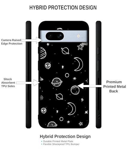 Image of Amazon Brand- Solimo Solar System Premium 2D Printed Metal Back Case Compatible with Google Pixel 7A 5G