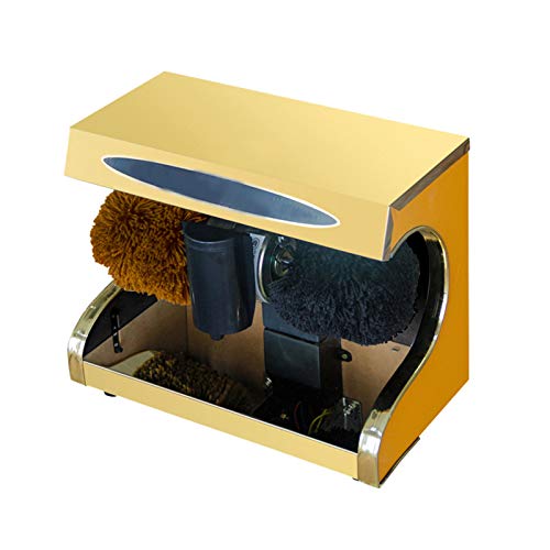 PVGYUJFD Máquinas limpiabotas. Inducción automática Limpieza Completa de Zapatos por inducción for el hogar, Adecuada for Lugares públicos, Estribo Acero Inoxidable una Pieza(Gold)