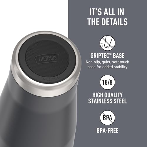 THERMOS, ICON Series 24oz Stainless Steel Cold Cup w/Stainless Steel Straw, Granite by Thermos - Used condition - Image 5