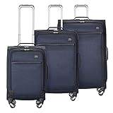 Skyway Luggage Eastlake Lightweight Spinner Suitcase (Dark Blue, 3-Piece Set (20/25/29))