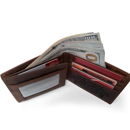 To Our Grandson Wallet, Personalized Leather Wallets, Gifts For Men, Wallet Grandson, W1062