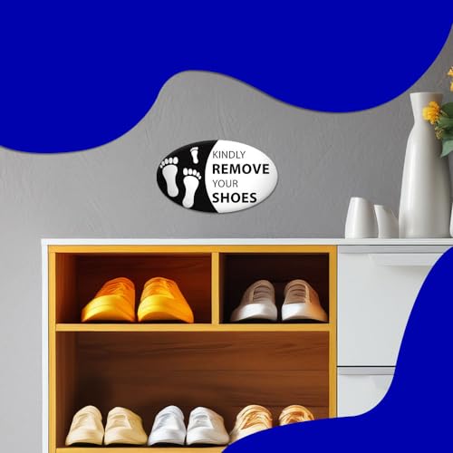 GEEKBEAR Remove Your Shoes Sign - 2 Pack Acrylic, Unique, Durable - 6.3 x 3.8 in (Footprint), 6.3 x 3.8 inches - Image 2