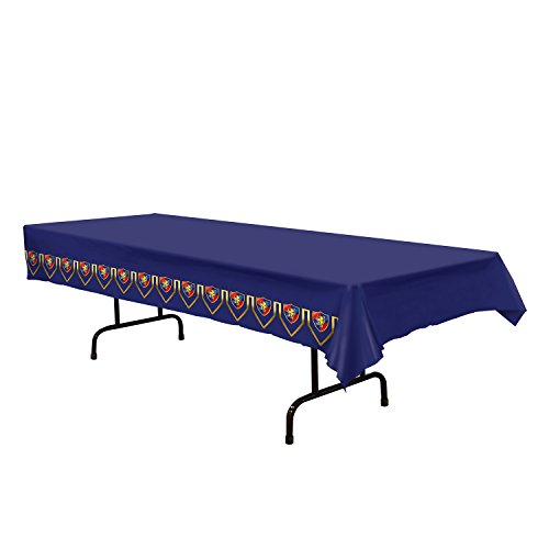 Beistle Medieval Tablecover, 54” x 108” – Plastic Table Cloth, Medieval Decorations, Castle Party Supplies, Knight Birthday Decorations, Rectangular Table Cloth Beistle Medieval Tablecover, 54” x 108” – Plastic Table Cloth, Medieval Decorations, Castle Party Supplies, Knight Birthday Decorations, Rectangular Table Cloth