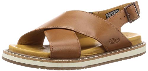 KEEN Women s Lana Cross Strap Sandal,Tortoise Shell Silver Birch,6