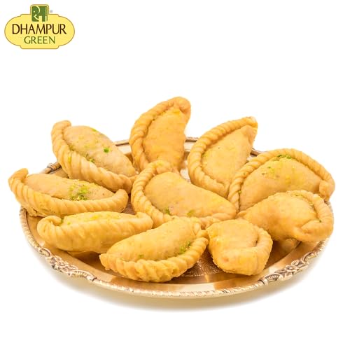 Image of Dhampurgreen Desi Ghee Gur Gujiya, 250g | Gujiya Sweets | Indian Mithai | Holi Gift Hamper