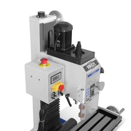 Mechmaxx 8-1/4\"x33\'\' Industrial Benchtop Mill Drill Machine Brushless Motor, Variable Speed, R8 Spindle, 2 HP, 110V, Compact Milling Drilling Tool for Garage Shop, DIY Metalworking without Stand,VM32L - Thumbnail 4
