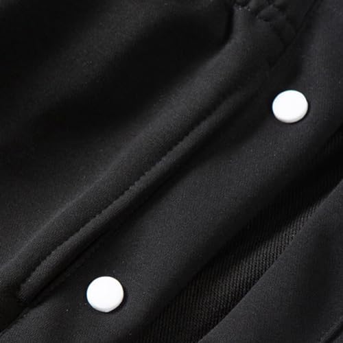 Mens Tear Basketball Pants Casual High Split Snap Button Knee/Leg Post- Sweatpants with Pockets4