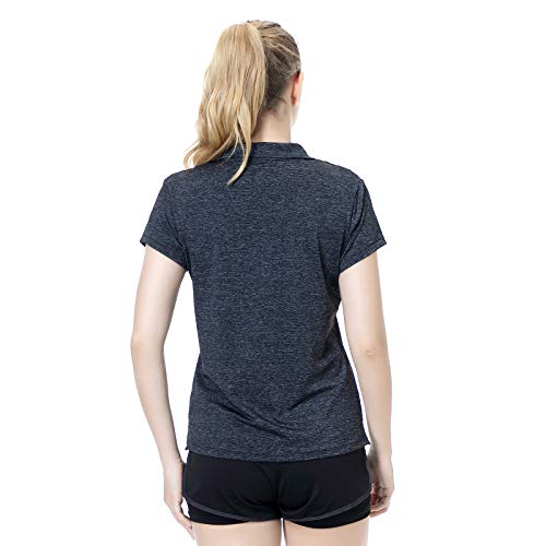 image for ANIVIVO Women Golf Polo Shirts V-Neck, Tennis Shirts Solid Cool Feelin