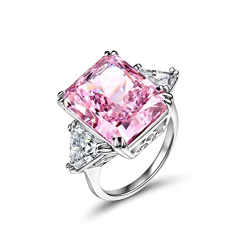 Bague diamant de carbone 13x16mm, le cadeau romantique idéal