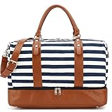 Canvas Leder Reisetasche Sport Tote Fitnesstasche Männer Frauen große Kapazität...