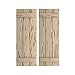 Ekena Millwork SHUBJS Faux Wood Shutters (Per Pair) Rustic Joined Board-n-Batten, 11"W x 86"H, Pecky Cypress