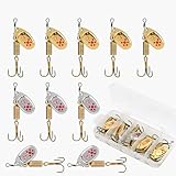 Lot de 10 Leurres De Pêche pour La Pêche À La Truite | Cuillères De Pêches en Eau Salée | Poisson Persique, Brochet Saumon Bass Fishing Tackle | Accessoires De Pêches Légers Et Attractifs