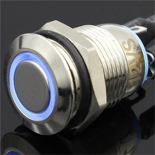 Interrupteur à bouton métallique 12mm avec LED de 3V à 220V