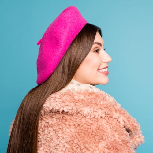 Image of Jolbndcv 6PCS Beret, French Beanie, Outdoor, Winter, Fashion Lady Hat | One Size Fits Most,Solid Color,Stretchable,for All Season