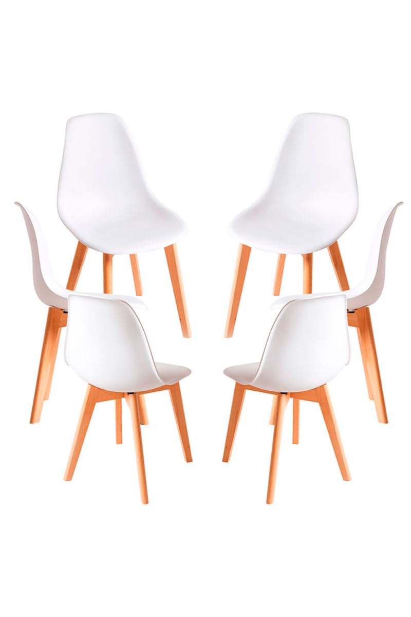 Regalos Miguel - Packs Sillas Comedor - Pack 6 Sillas Kelen - Blanco
