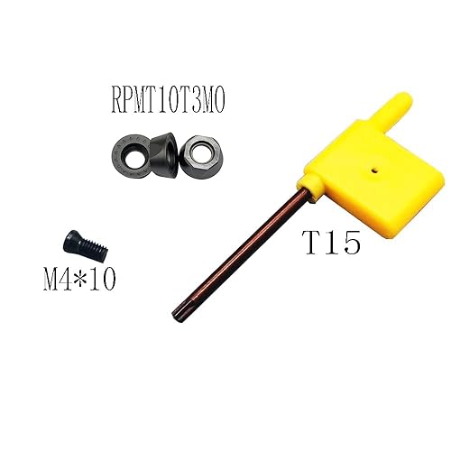 Miniatura 4 de GBJ SRDPN2020K10 (0.787 in x 4.921 in) + RPMT10T3 Soporte de torno de torneado de 45° para torneado y perfilado para insertos redondos de carburo