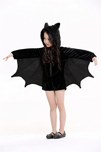 Children's Cozy Bat Jumpsuit Halloween Party Animal Costume Cosplay M #TOP4