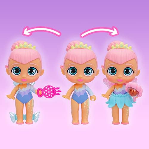 BLOOPIES Fairies | Little Surprise Fairy Doll that Lights Up in Water and in her Magic Flower Capsule and 9 Accessories | Toy & Figure for Kids +3 Years