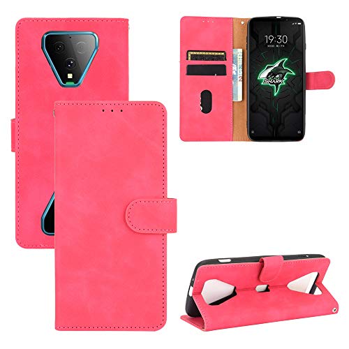 Rfvzubemok Kompatibel mit Xiaomi Black Shark 3 5G Flip Wallet Hülle,Kompatibel mit Xiaomi Black Shark 3 5G Ständer Magnetischer Verschluss Pink